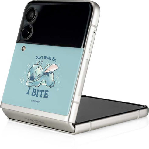 Disney Lilo and Stitch Dont Wake Me I Bite Galaxy Z Flip3 5G Skin